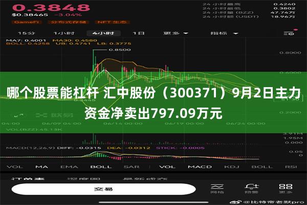 哪个股票能杠杆 汇中股份（300371）9月2日主力资金净卖出797.09万元