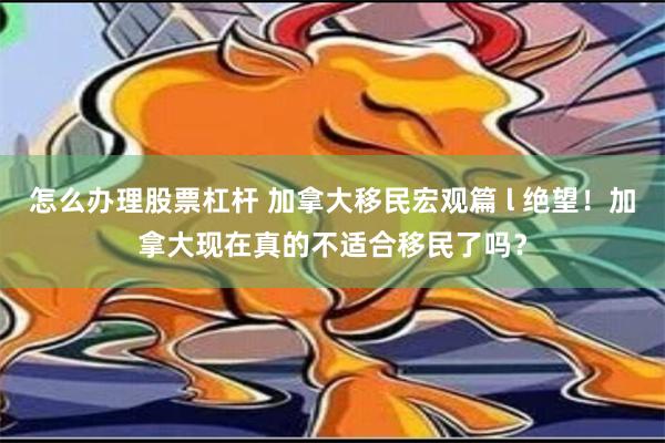 怎么办理股票杠杆 加拿大移民宏观篇 l 绝望！加拿大现在真的不适合移民了吗？