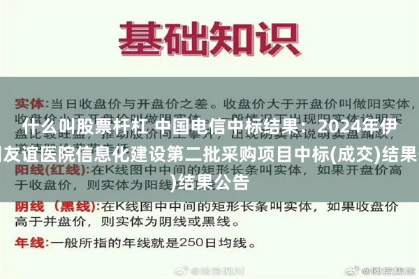 什么叫股票杆杠 中国电信中标结果：2024年伊犁州友谊医院信息化建设第二批采购项目中标(成交)结果公告